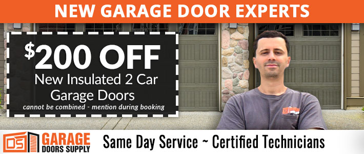 new-garage-doors in harvest