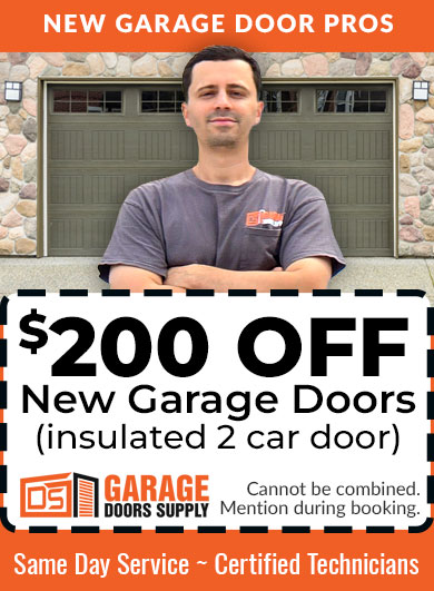 new-garage-doors in harvest
